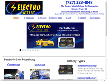 Tablet Screenshot of electrobatteryinc.com